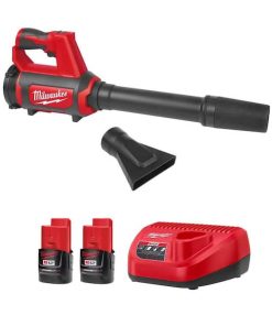 M12 12V Lithium-Ion Cordless Compact Spot Blower with M12 Compact 2.0 Ah Battery (2-Pack) Starter Kit and Charger